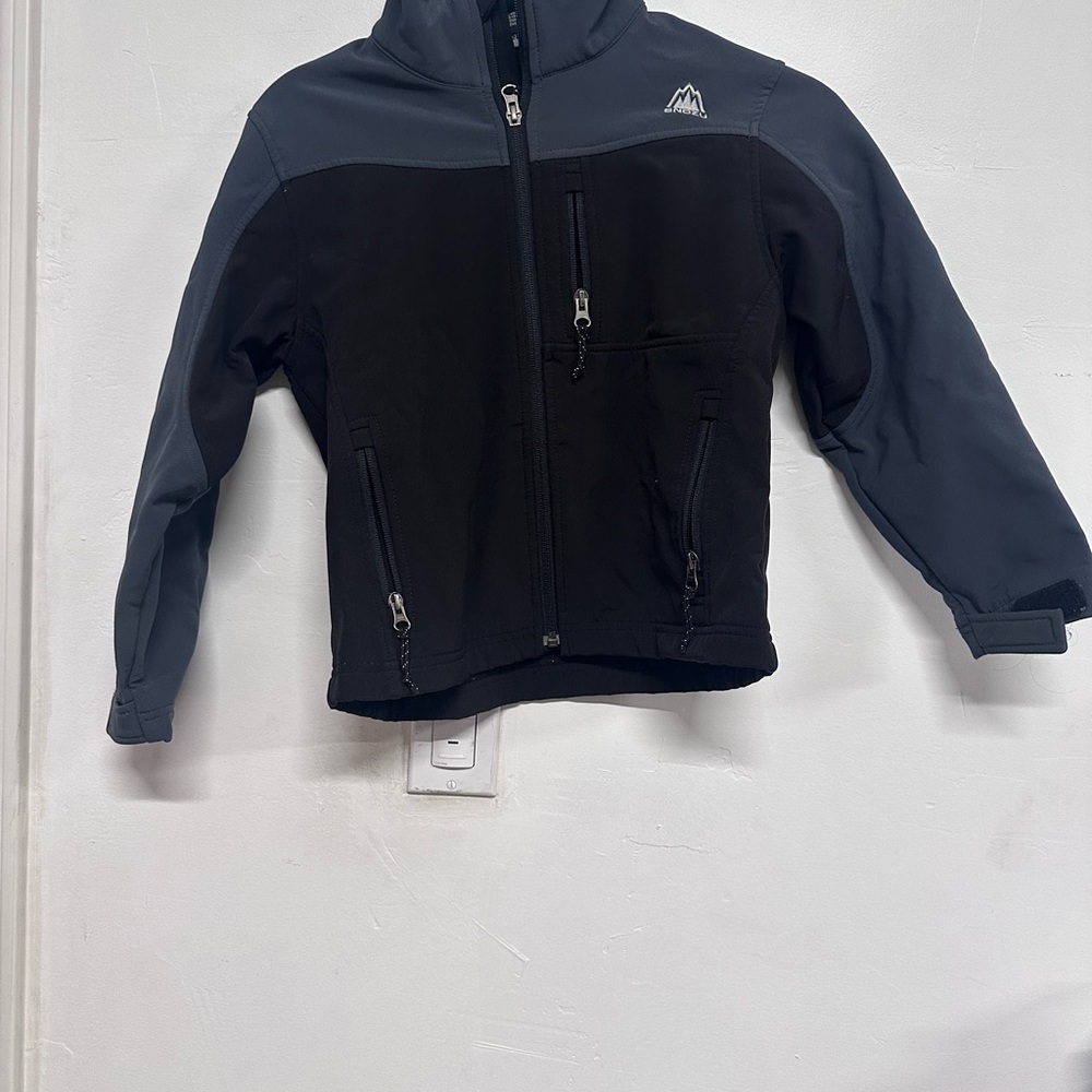 Black and Gray Zip-Up Jacket use